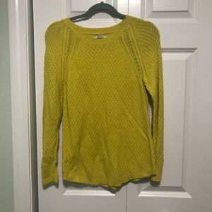 Autumn yellow knit long sleeve